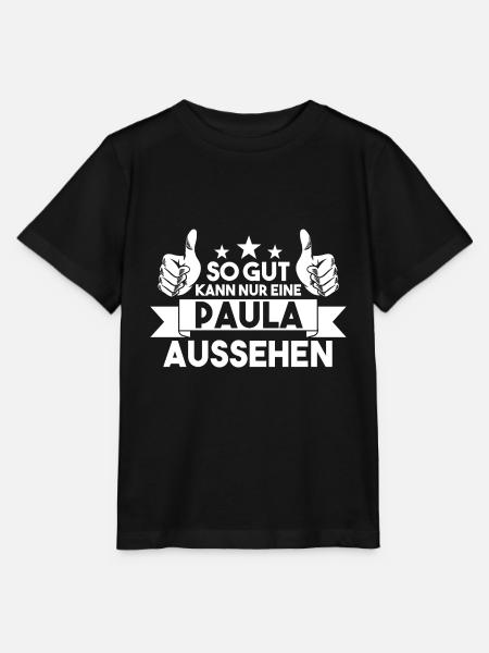 Name Paula - Stanley/Stella Kinder T-Shirt MINI CREATOR - Schwarz