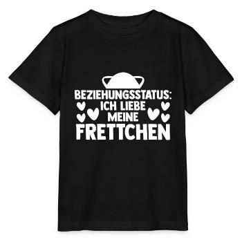 Beziehungsstatus Ich liebe meine Frettchen - Stanley/Stella Kinder T-Shirt MINI CREATOR  - Schwarz - Vorne - Mikhail (115cm)