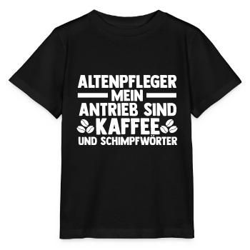 Pflege Kaffee Pflegekraft Altenpfleger - Stanley/Stella Kinder T-Shirt MINI CREATOR  - Schwarz - Vorne - Mikhail (115cm)