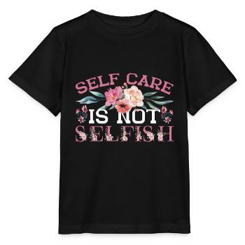 Prendre soin de soi n’est pas égoïste 5 - T-shirt bio MINI CREATOR Stanley/Stella Enfant - noir - Devant - Mikhail (115cm)