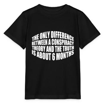 The Only Difference Between A Conspiracy Theory 20 - Stanley/Stella Kinder T-Shirt MINI CREATOR  - Schwarz - Vorne - Mikhail (115cm)