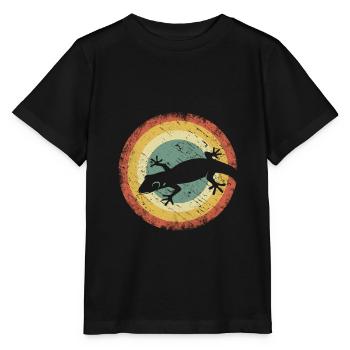 Cadeau de reptile de terrarium de lézard gecko - T-shirt bio MINI CREATOR Stanley/Stella Enfant - noir - Devant - Mikhail (115cm)