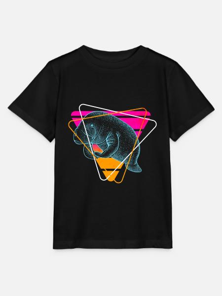 Vaporwave Manati - Stanley/Stella T-shirt MINI CREATOR til børn - sort