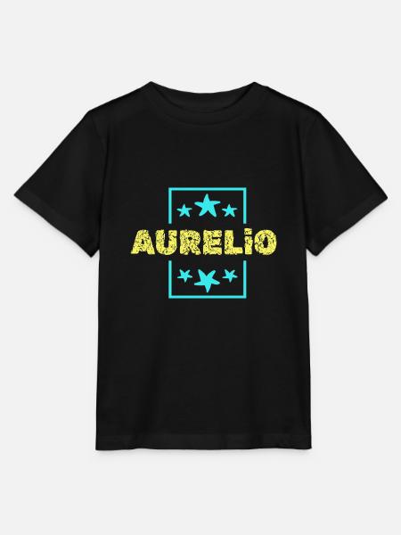 Vorname Aurelio - Stanley/Stella Kinder T-Shirt MINI CREATOR - Schwarz