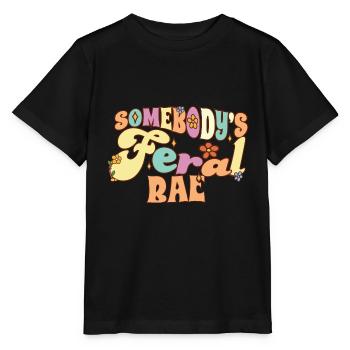Quelqu’un Feral Bae Petite amie Petite amie Jeu de mots - T-shirt bio MINI CREATOR Stanley/Stella Enfant - noir - Devant - Mikhail (115cm)