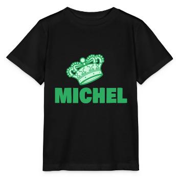 Vorname Michel - Stanley/Stella Kinder T-Shirt MINI CREATOR  - Schwarz - Vorne - Mikhail (115cm)