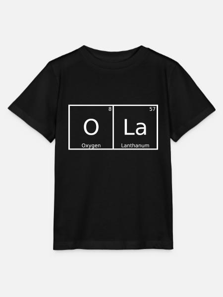 Ola Surname First Name Chemistry Periodic Table Elements - Stanley/Stella MINI CREATOR Kids’ T-Shirt - black