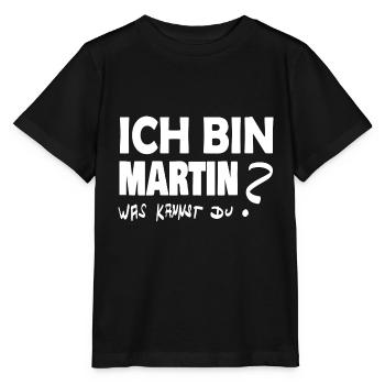 Geschenkidee Martin - Stanley/Stella Kinder T-Shirt MINI CREATOR  - Schwarz - Vorne - Mikhail (115cm)