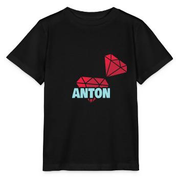 Edel Anton - Stanley/Stella Kinder T-Shirt MINI CREATOR  - Schwarz - Vorne - Mikhail (115cm)