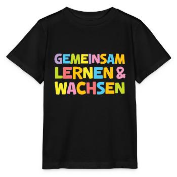 Gemeinsam Lernen Kita Erzieher Abschied - Stanley/Stella Kinder T-Shirt MINI CREATOR  - Schwarz - Vorne - Mikhail (115cm)