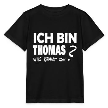 Gift for Thomas - Stanley/Stella MINI CREATOR Kids’ T-Shirt - black - Front - Mikhail (115cm)