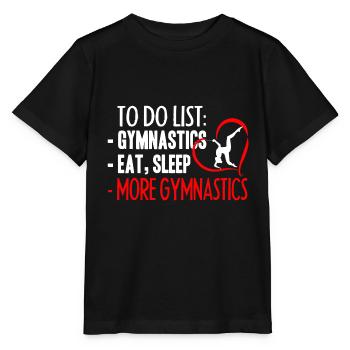Gymnastic To Do List - Stanley/Stella MINI CREATOR Kids’ T-Shirt - black - Front - Mikhail (115cm)