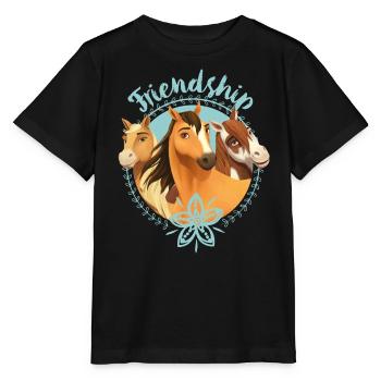 Spirit, Chica Linda And Boomerang - Friendship - Stanley/Stella MINI CREATOR Kids’ T-Shirt - black - Front - Mikhail (115cm)