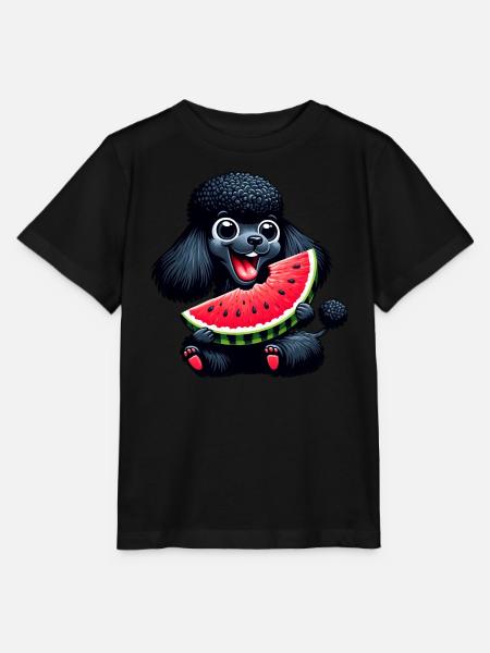 Pudel mit Wassermelone Sommerdesign - Stanley/Stella Kinder T-Shirt MINI CREATOR - Schwarz