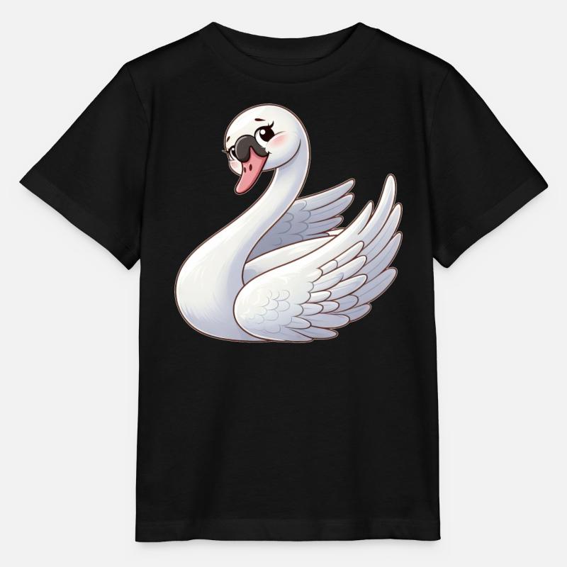 Cygne blanc comme ange céleste - T-shirt bio MINI CREATOR Stanley/Stella Enfant - noir