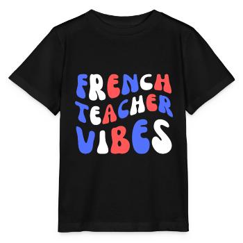 Französischlehrer Vibes - Stanley/Stella Kinder T-Shirt MINI CREATOR  - Schwarz - Vorne - Mikhail (115cm)