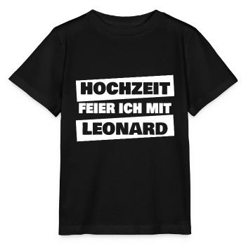 Geschenk für Leonard - Stanley/Stella Kinder T-Shirt MINI CREATOR  - Schwarz - Vorne - Mikhail (115cm)