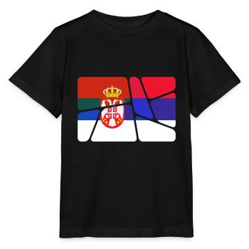 Serbie Serbie - T-shirt bio MINI CREATOR Stanley/Stella Enfant - noir - Devant - Mikhail (115cm)
