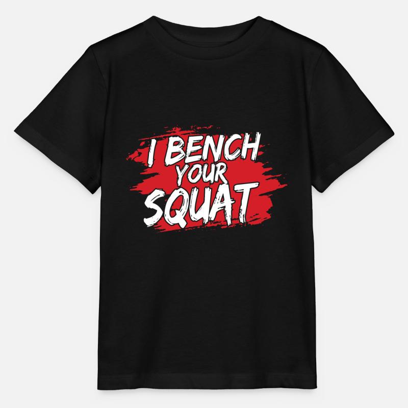 I Bench Your Squat Funny Workout Gym - Stanley/Stella Kinder T-Shirt MINI CREATOR - Schwarz