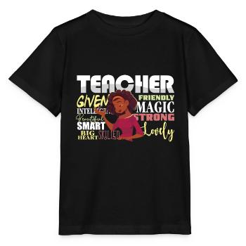 HBCU Enseignant Afro Historiquement Noir Collège - T-shirt bio MINI CREATOR Stanley/Stella Enfant - noir - Devant - Mikhail (115cm)