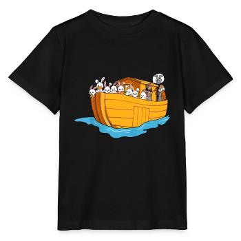 Noah Arche Boot Hasen - Stanley/Stella Kinder T-Shirt MINI CREATOR  - Schwarz - Vorne - Mikhail (115cm)