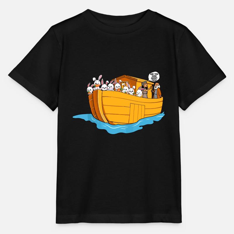 Noah Arche Boot Hasen - Stanley/Stella Kinder T-Shirt MINI CREATOR - Schwarz