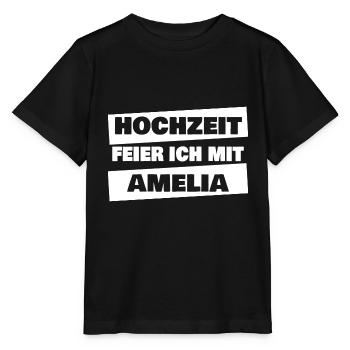 Amelia als JGA - Stanley/Stella Kinder T-Shirt MINI CREATOR  - Schwarz - Vorne - Mikhail (115cm)