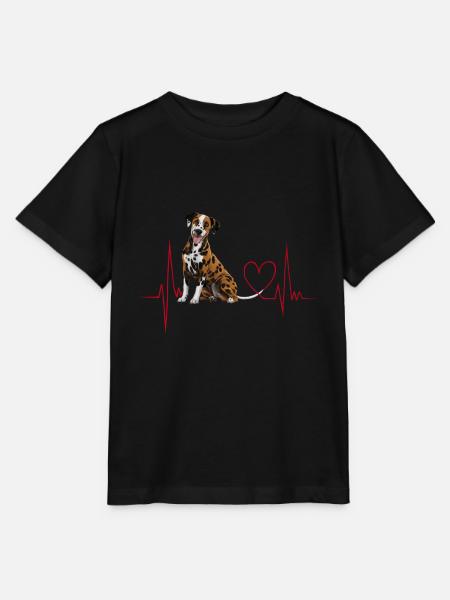 Herzschlag-Geschenk für Hunde - Stanley/Stella Kinder T-Shirt MINI CREATOR - Schwarz