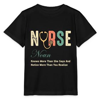 Nurse - Stanley/Stella MINI CREATOR Kids’ T-Shirt - black - Front - Mikhail (115cm)