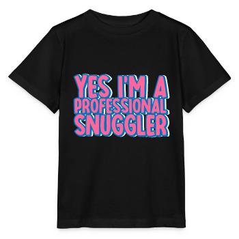 Yes, I'm A Professional Snuggler 2 - Stanley/Stella Kinder T-Shirt MINI CREATOR  - Schwarz - Vorne - Mikhail (115cm)
