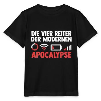 Die vier Reiter der modernen Apocalypse - Stanley/Stella Kinder T-Shirt MINI CREATOR  - Schwarz - Vorne - Mikhail (115cm)