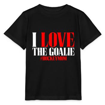 I Love The Goalie #hockeymom - Stanley/Stella Kinder T-Shirt MINI CREATOR  - Schwarz - Vorne - Mikhail (115cm)
