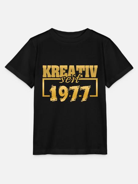 Kunst 1977 - Stanley/Stella Kinder T-Shirt MINI CREATOR - Schwarz