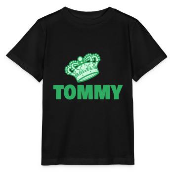 Vorname Tommy - Stanley/Stella Kinder T-Shirt MINI CREATOR  - Schwarz - Vorne - Mikhail (115cm)