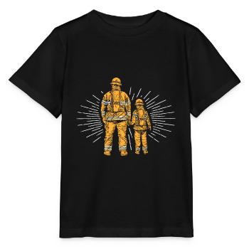 fire brigade - Stanley/Stella MINI CREATOR Kids’ T-Shirt - black - Front - Mikhail (115cm)