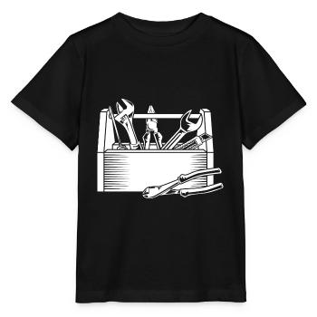 Mechaniker - Stanley/Stella Kinder T-Shirt MINI CREATOR  - Schwarz - Vorne - Mikhail (115cm)