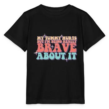 Mon ventre me fait mal Drôle d’intolérance au lactose Ventre - T-shirt bio MINI CREATOR Stanley/Stella Enfant - noir - Devant - Mikhail (115cm)
