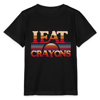I Eat Crayons 8 - Stanley/Stella MINI CREATOR Kids’ T-Shirt - black - Front - Mikhail (115cm)