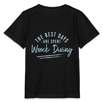 Les meilleurs jours sont passés à plonger sur épave Dictons - T-shirt bio MINI CREATOR Stanley/Stella Enfant - noir - Devant - Mikhail (115cm)