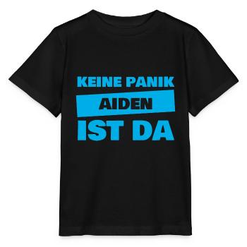 Aiden als Vorname - Stanley/Stella Kinder T-Shirt MINI CREATOR  - Schwarz - Vorne - Mikhail (115cm)