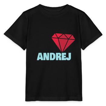 Gift for Andrej - Stanley/Stella MINI CREATOR Kids’ T-Shirt - black - Front - Mikhail (115cm)