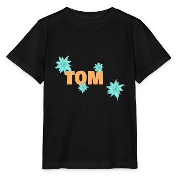 Prénom Tom - T-shirt bio MINI CREATOR Stanley/Stella Enfant - noir - Devant - Mikhail (115cm)