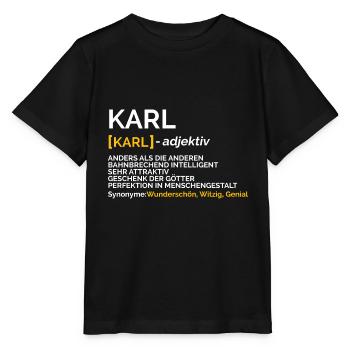 Karl - Stanley/Stella Kinder T-Shirt MINI CREATOR  - Schwarz - Vorne - Mikhail (115cm)