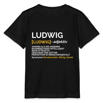 Ludwig - Stanley/Stella Kinder T-Shirt MINI CREATOR  - Schwarz - Vorne - Mikhail (115cm)