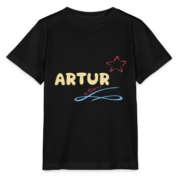Gift for Artur - Stanley/Stella MINI CREATOR Kids’ T-Shirt - black - Front - Mikhail (115cm)