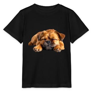 Griffon de Bruxelles - T-shirt bio MINI CREATOR Stanley/Stella Enfant - noir - Devant - Mikhail (115cm)