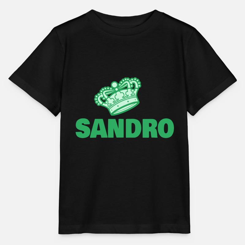 Prénom Sandro - T-shirt bio MINI CREATOR Stanley/Stella Enfant - noir