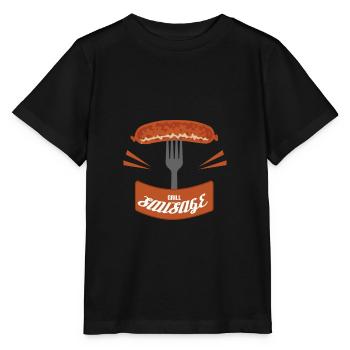 Grill saucisse - grill saucisse - T-shirt bio MINI CREATOR Stanley/Stella Enfant - noir - Devant - Mikhail (115cm)