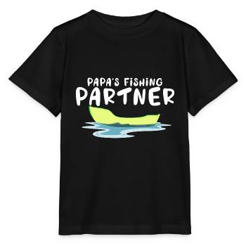 Papa's Fishing Partner Dads Retirement Plan Lake L - Stanley/Stella Kinder T-Shirt MINI CREATOR  - Schwarz - Vorne - Mikhail (115cm)