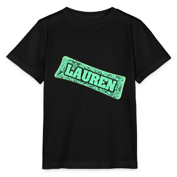 Nom de naissance Lauren - T-shirt bio MINI CREATOR Stanley/Stella Enfant - noir - Devant - Mikhail (115cm)